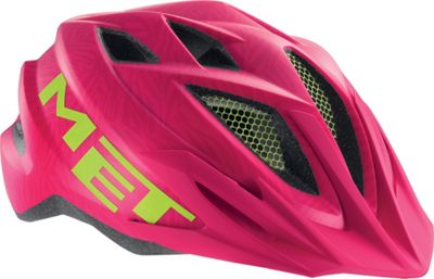 MET Crackerjack Youth Helmet 2018 - Pink - Green Texture - One Size, Pink - Green Texture